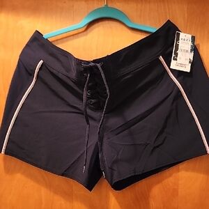 Roxy Black Lace-Up Athletic Shorts